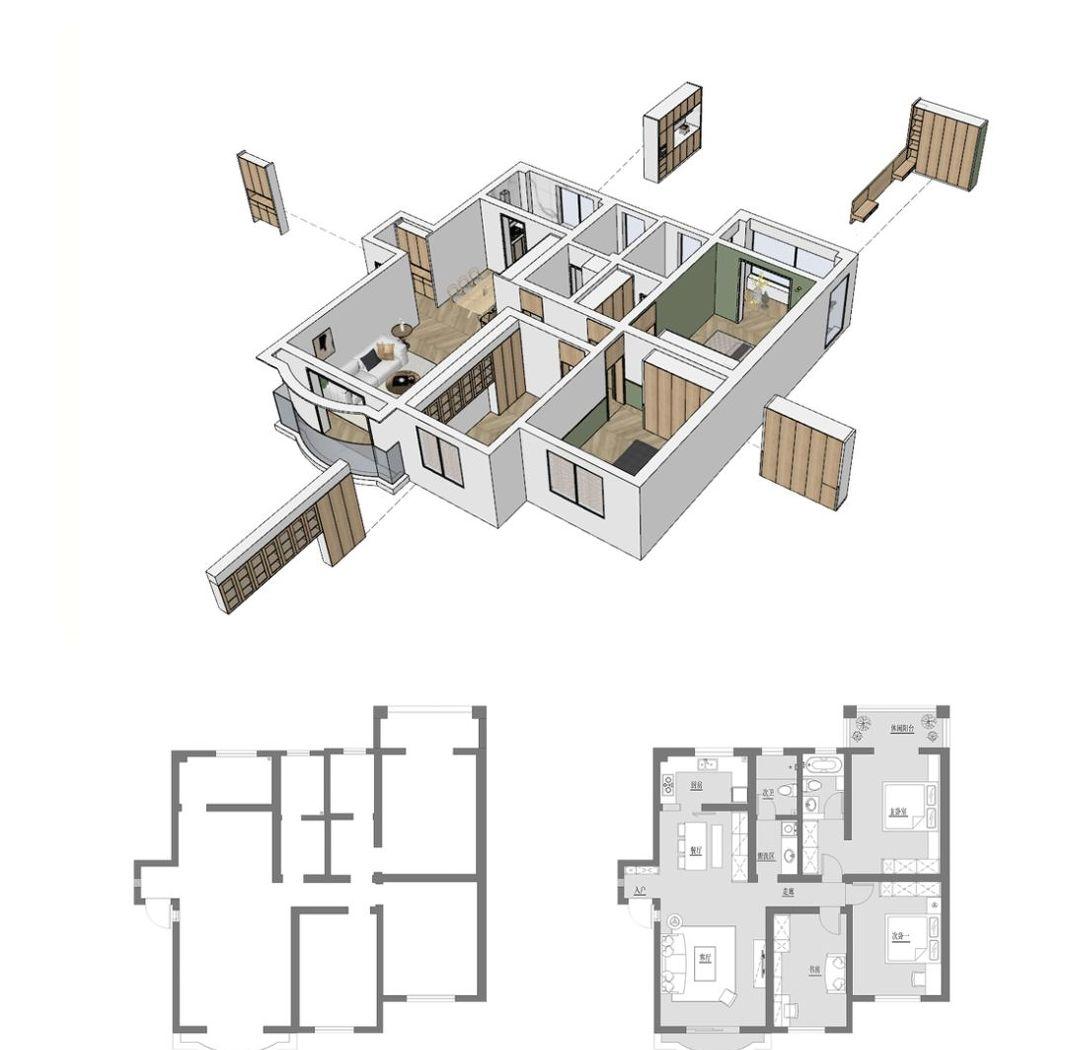 清羽设计丨平层丨温馨家居生活-2