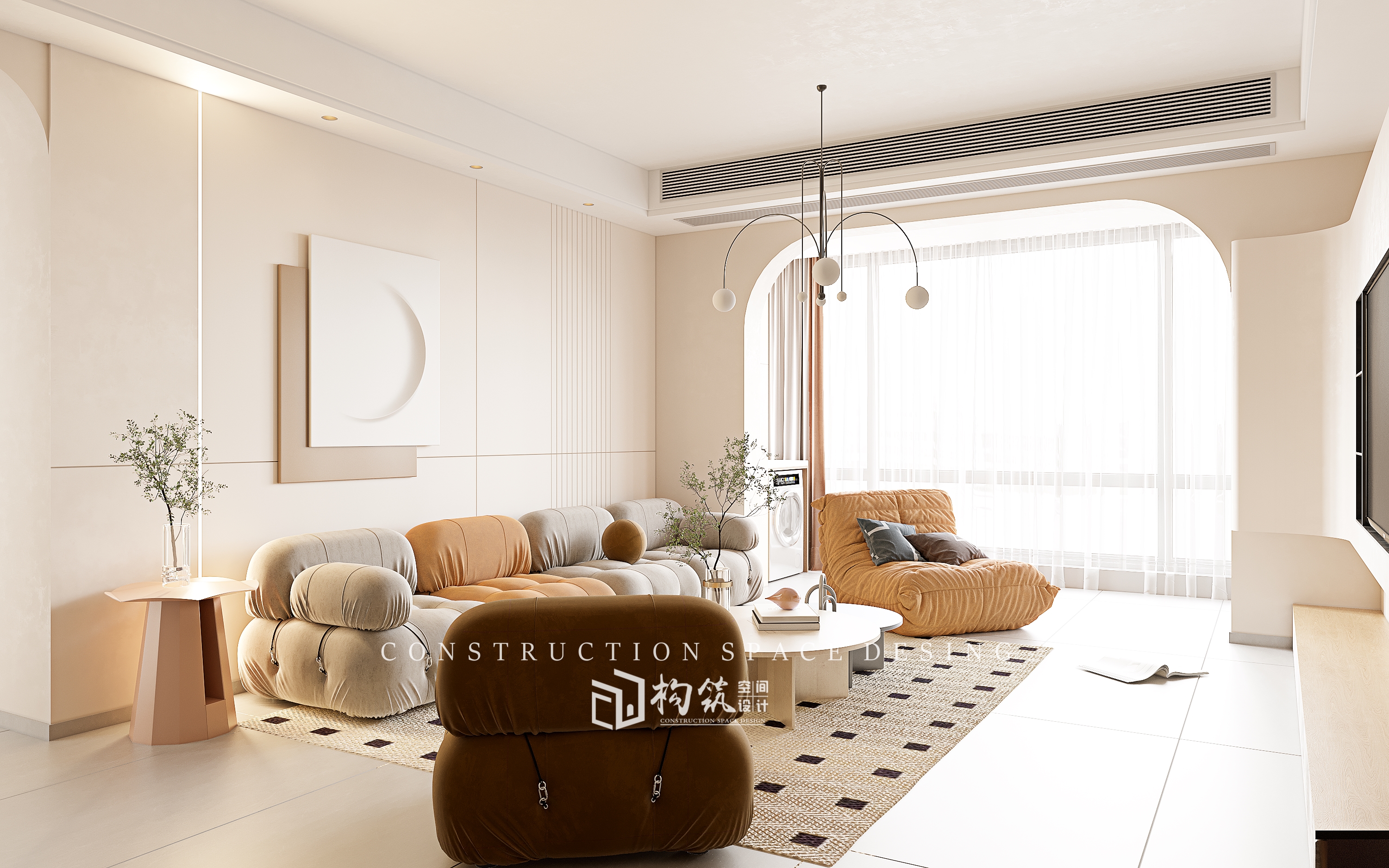 东方帝景奶油风室内设计-9