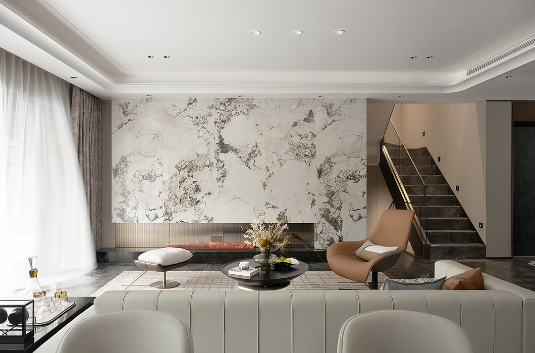 德方圆 | 380㎡现代别墅，轻奢有度，简而不凡！-13