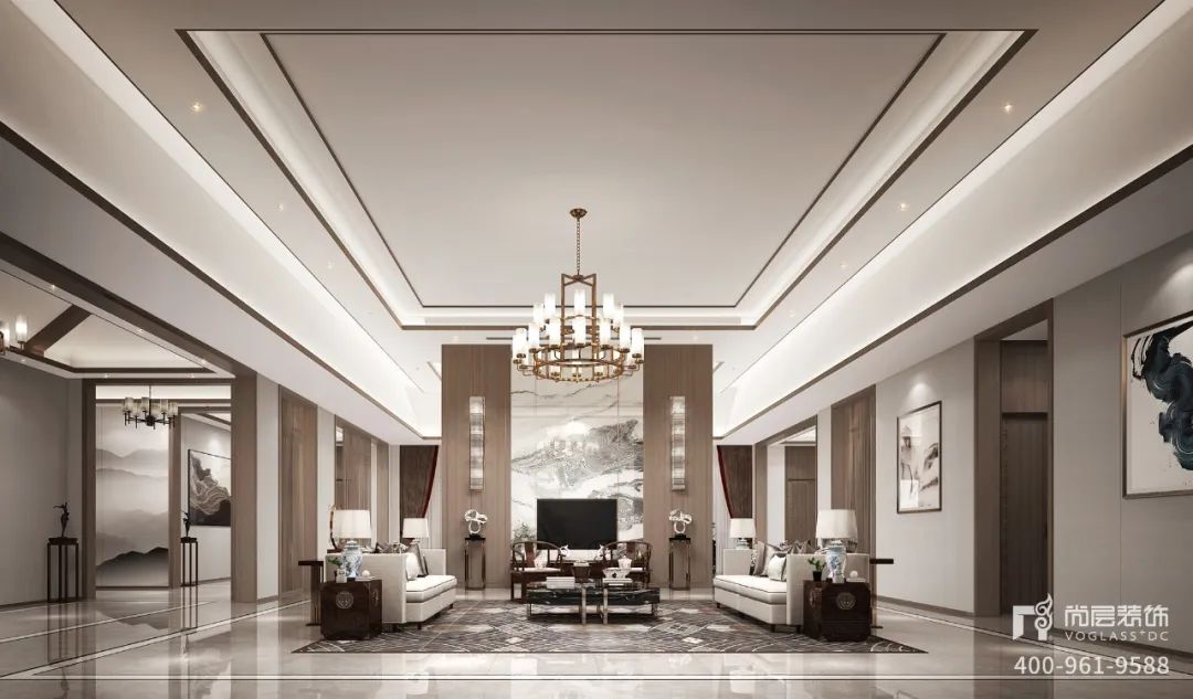 尚层装饰 2600 平气韵大宅 | 新中式风格的美学盛宴-19