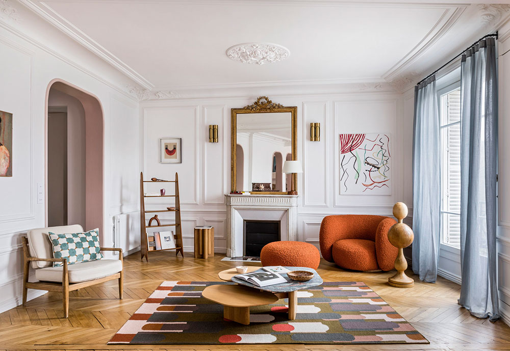 巴黎优雅公寓的粉色大胆设计-3