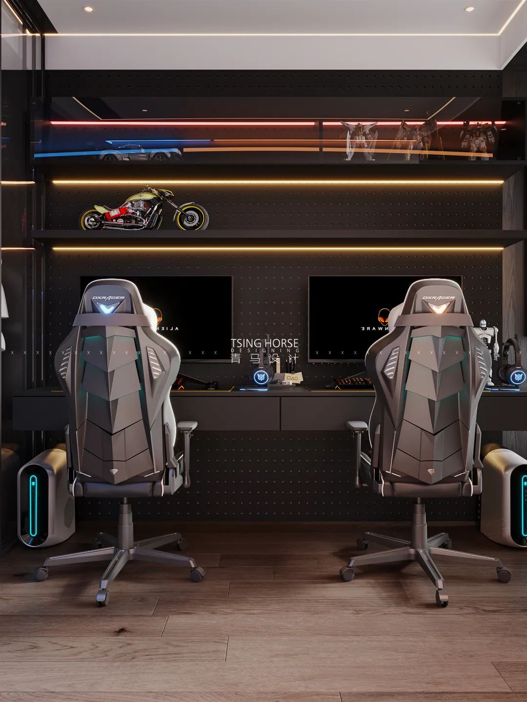 招商央玺现代轻奢别墅空间设计丨周昆设计团队-49