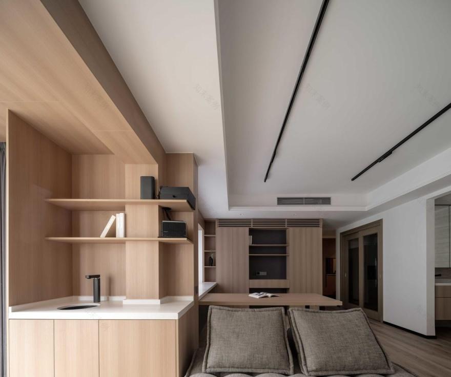 地升幕布++旋转餐桌·116m²精装房改造丨中国广州丨吴思昊-24