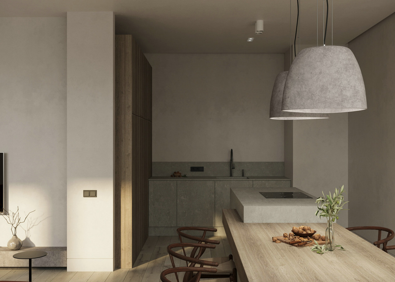 94㎡高级灰色系公寓设计-8