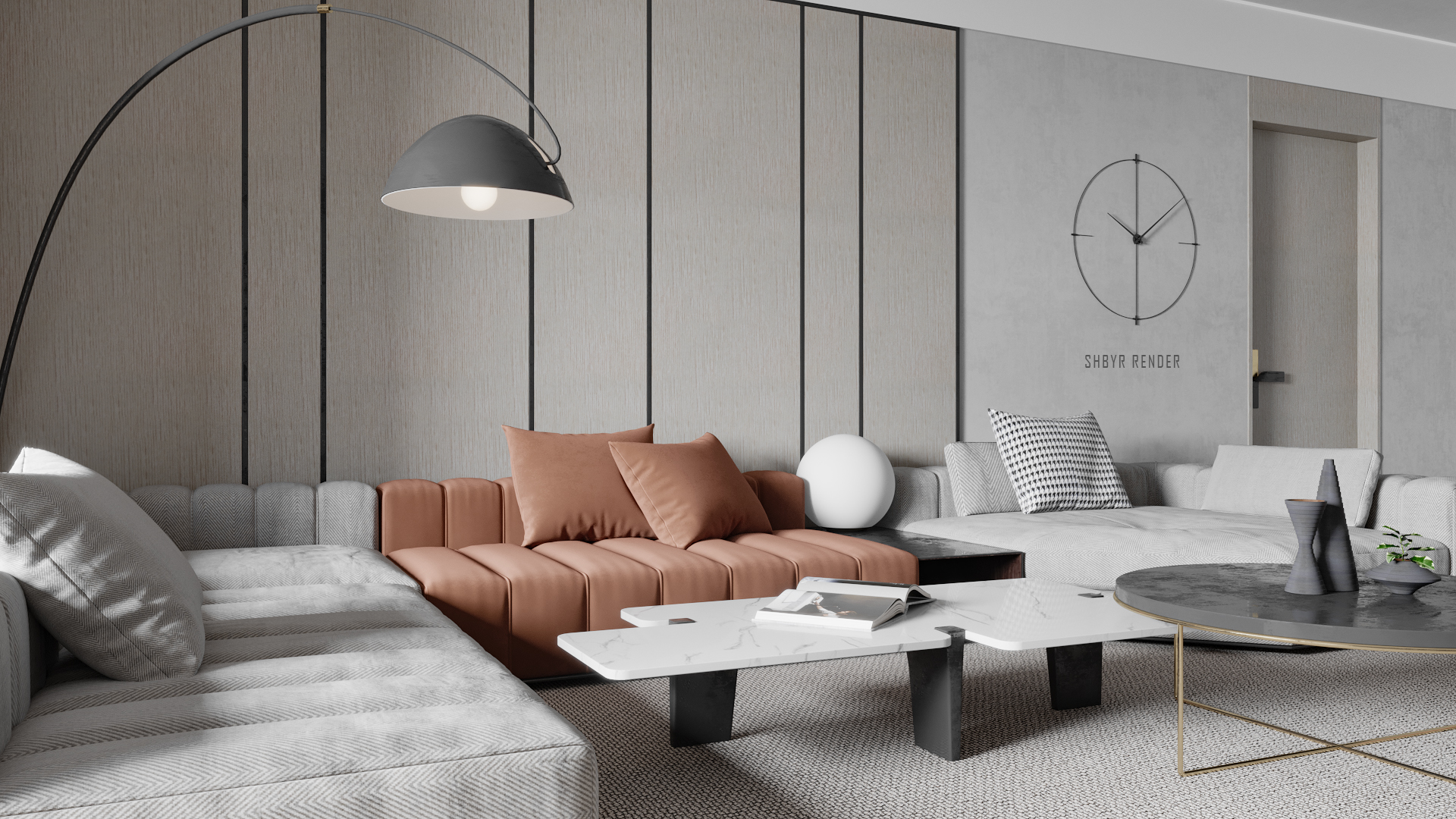 现代简约客厅设计，3DMAX2016 打造舒适空间-4