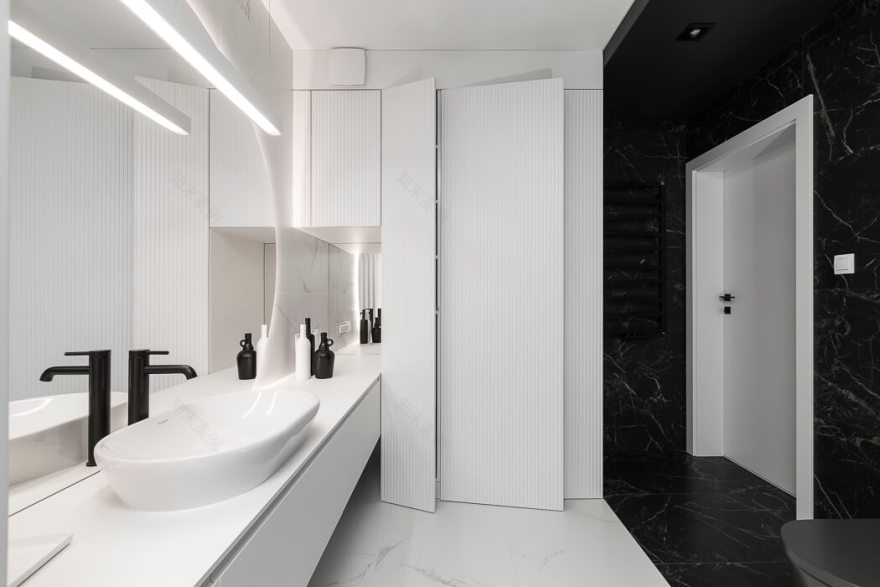 Nowoczesne wnętrze black&white w domu w Gorzowie Wielkopolskim - PLN Design-4