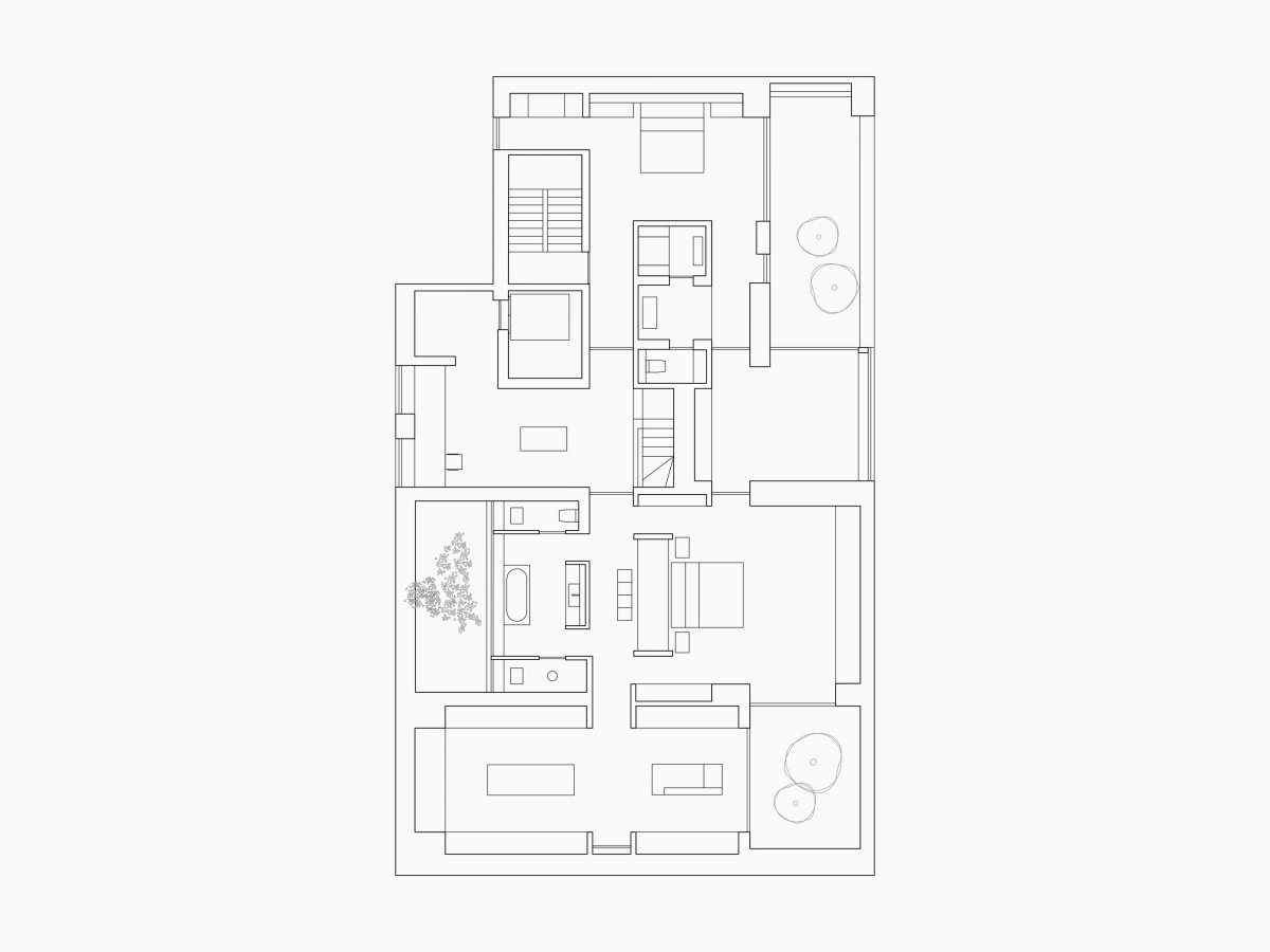 Luc Tuymans 和 Carla Arocha 的安特卫普顶层公寓,新古典主义风格设计-8