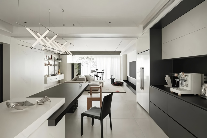 成都·南山凌峯180㎡极简大平层丨中国成都丨尚舍家室内设计-13