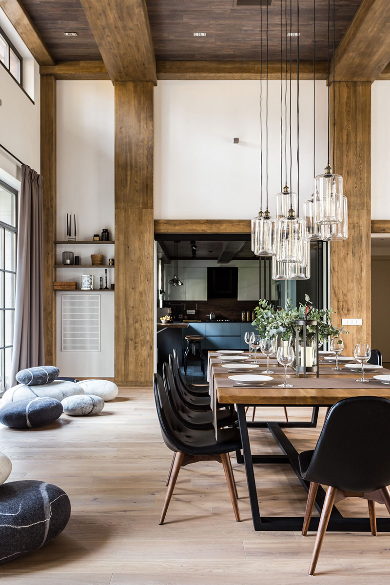 莫斯科现代木屋别墅，阿尔卑斯山居氛围-10