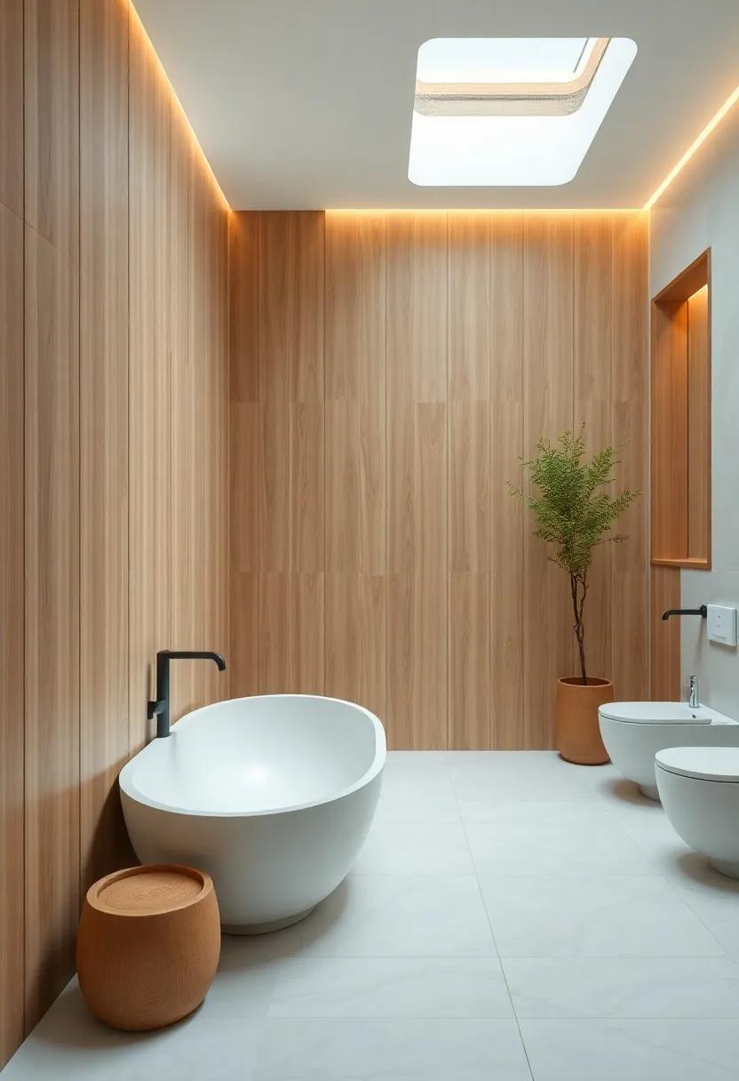 设计带天然木质元素的禅意浴室-120