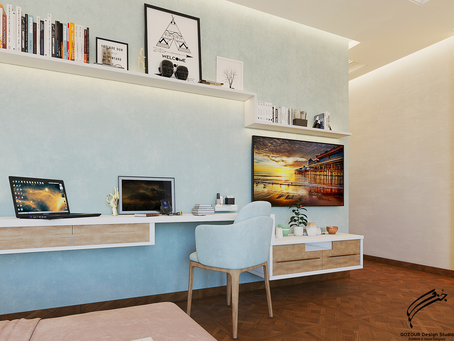 MODERN GIRLY BEDROOM .-5