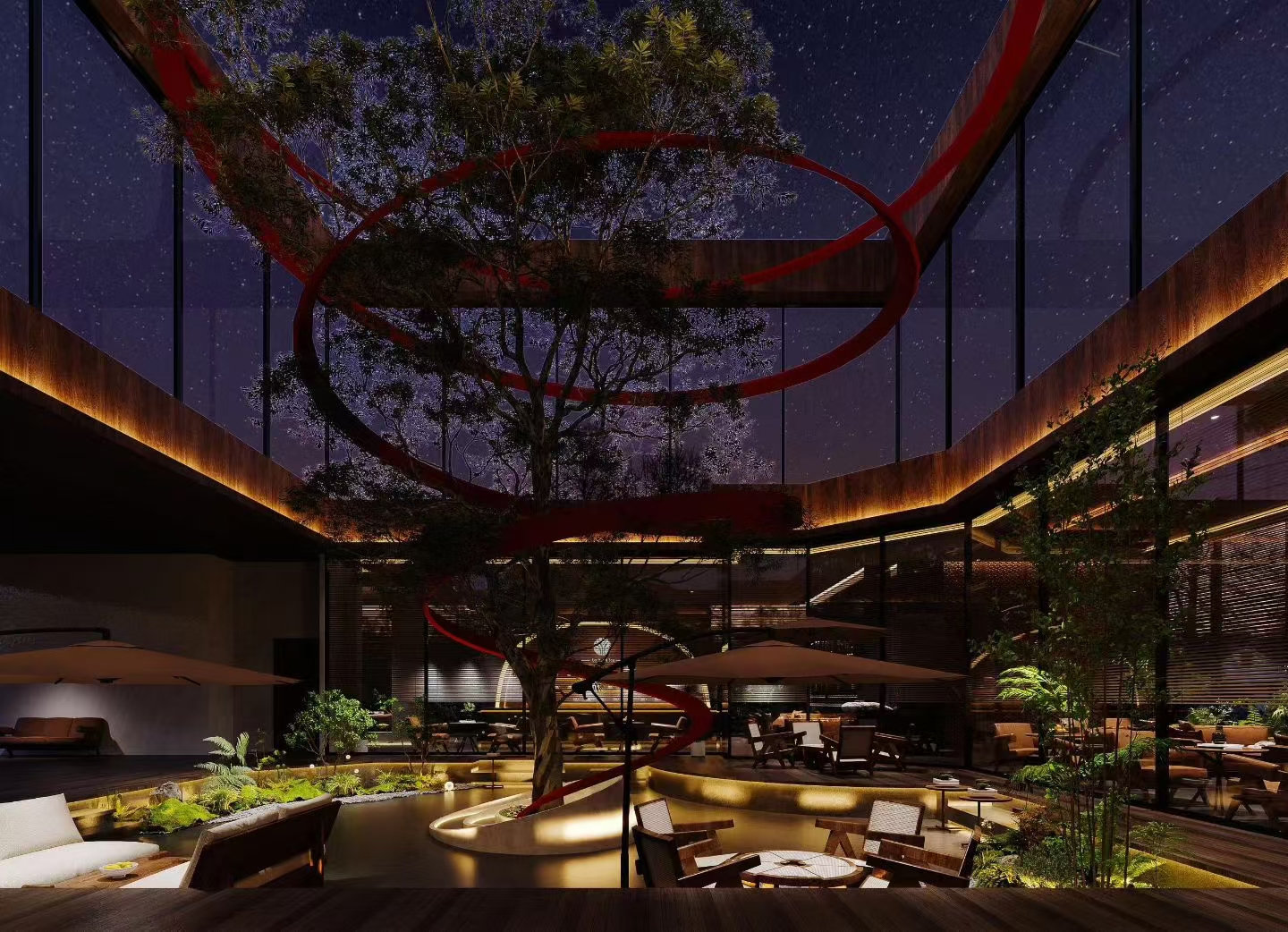 咖啡厅工装效果图-1