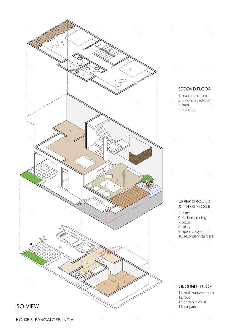 印度小型住宅设计 | 私密与公共空间的完美融合-45