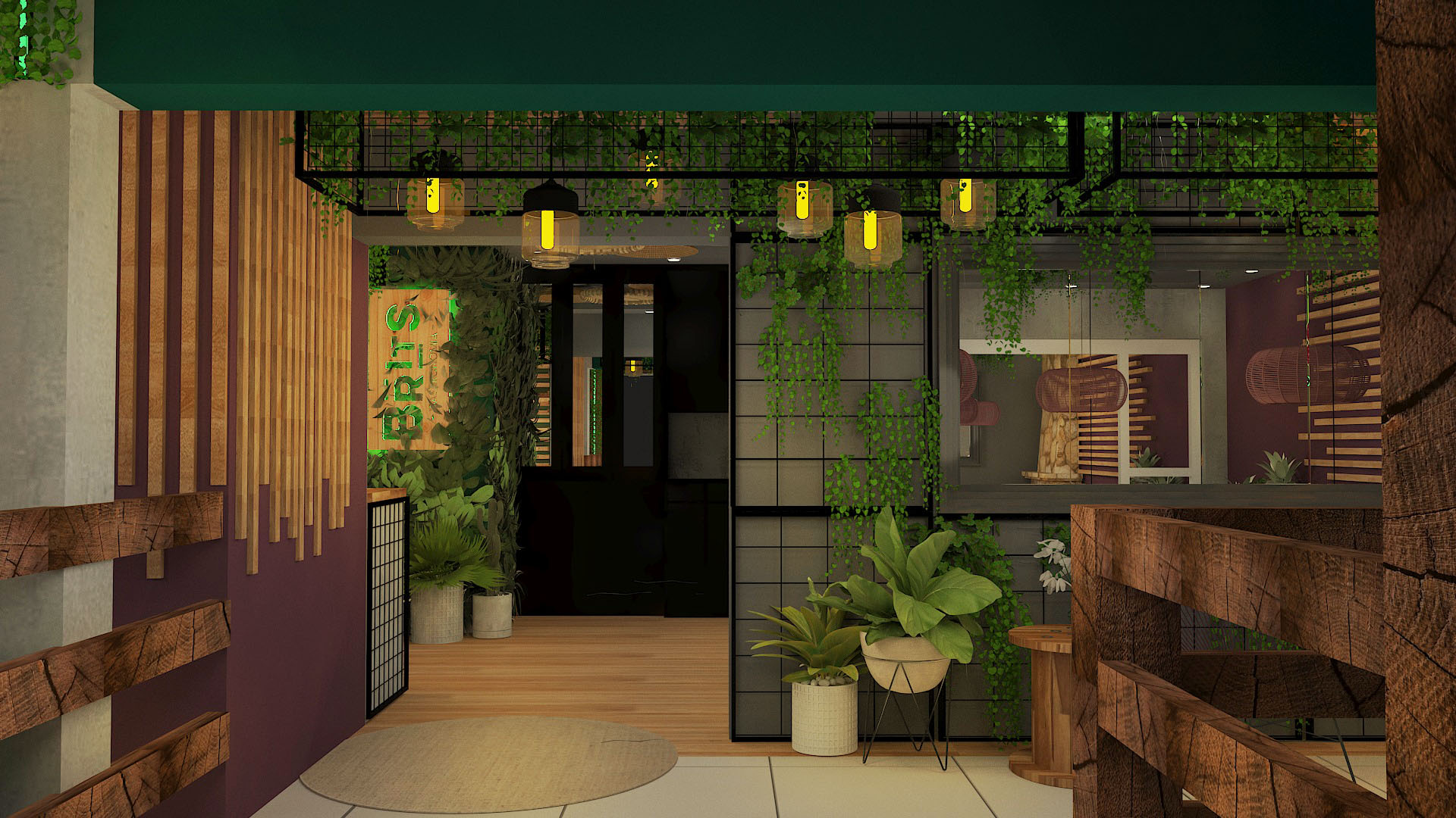 CENOGRAFIA AMBIENTAÇÃO - RESTAURANTE VEGANO-3