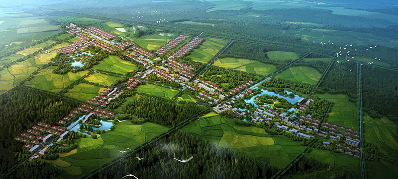 乡村规划设计案例鸟瞰图-14