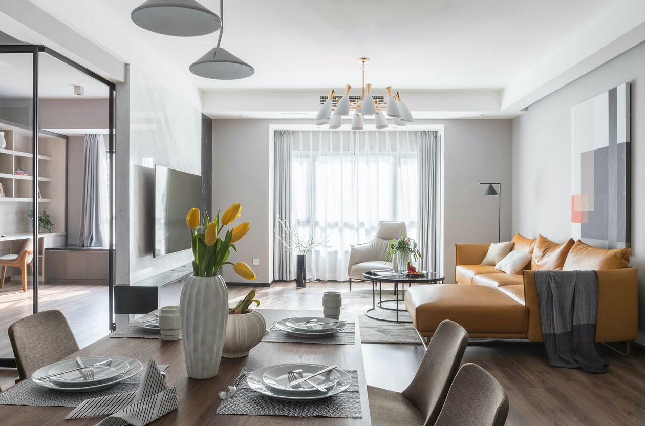 重庆 146㎡四口之家自然简约质感住宅设计-8