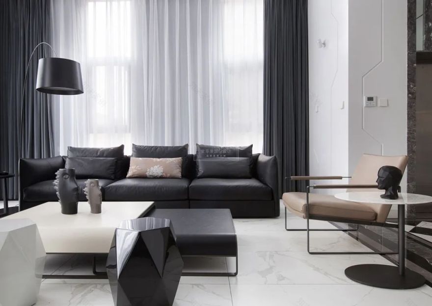 黑白弈棋 · 内敛静修细品生活的现代家居设计丨紫苹果装饰集团-26