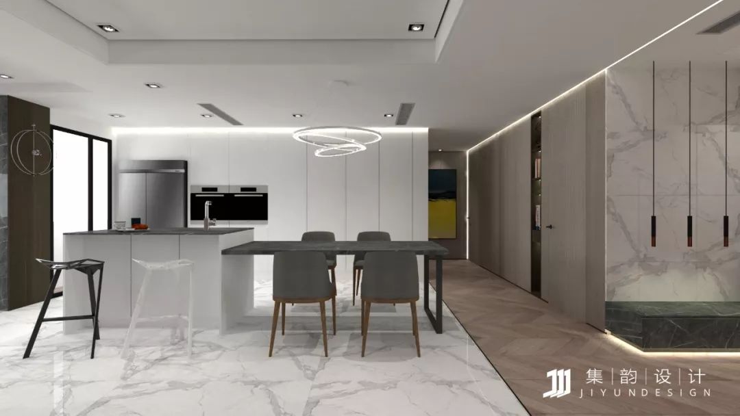 集韵设计|| 西安 160㎡现代简约之家,藏匿收纳空间的秘密-71