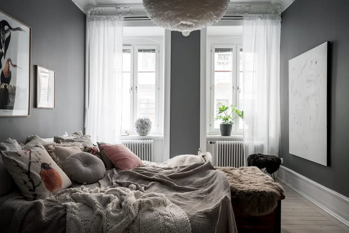 19 世纪瑞典公寓的柔和对比设计-6