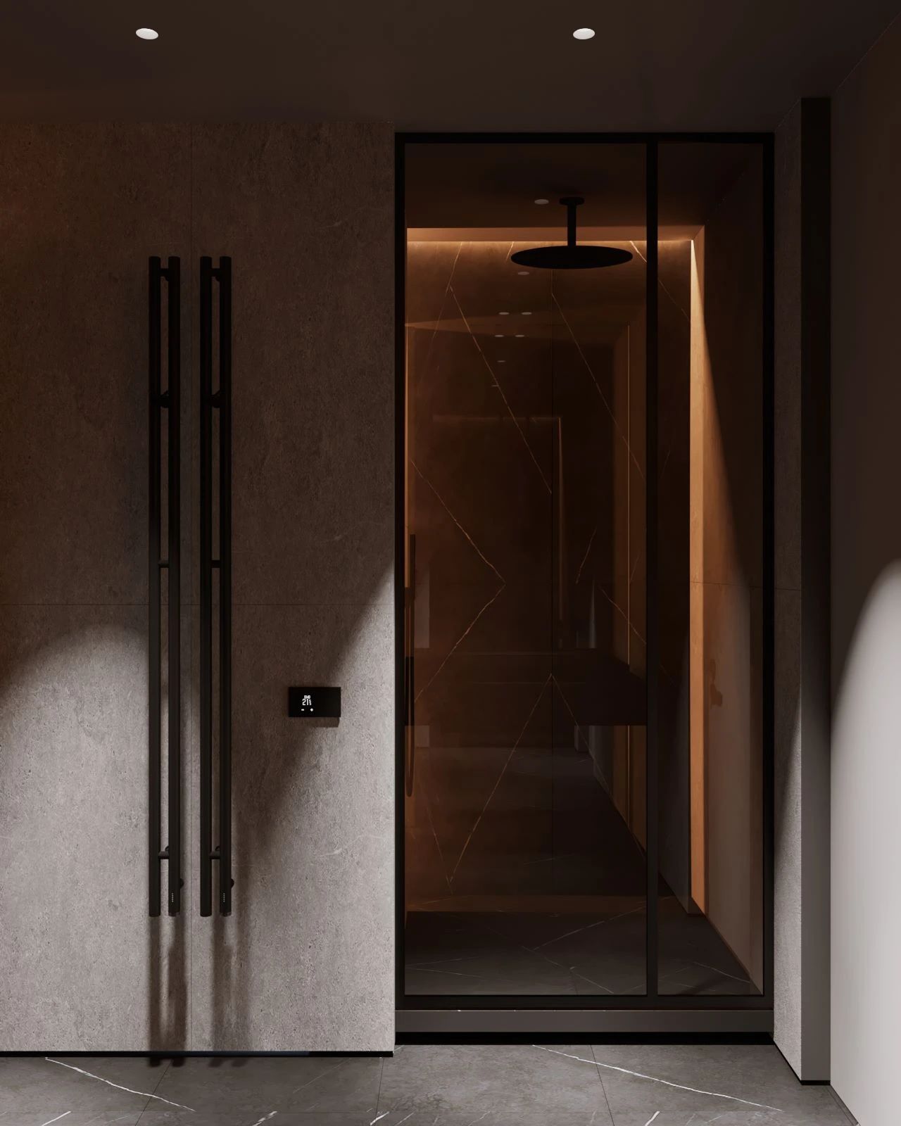 97㎡黑色调公寓设计-37