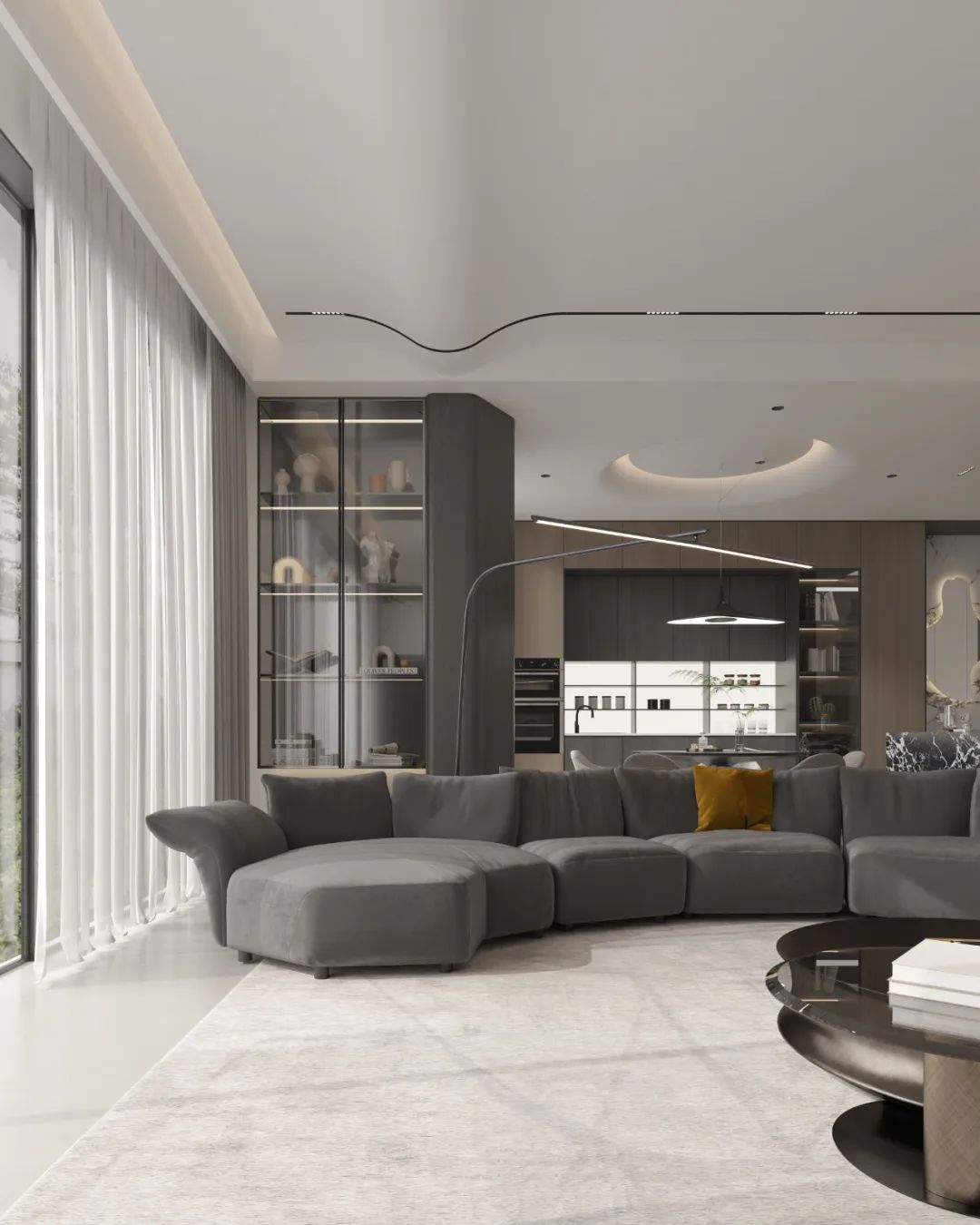 汀泽湾自然优雅家居空间设计丨龙庭设计-7