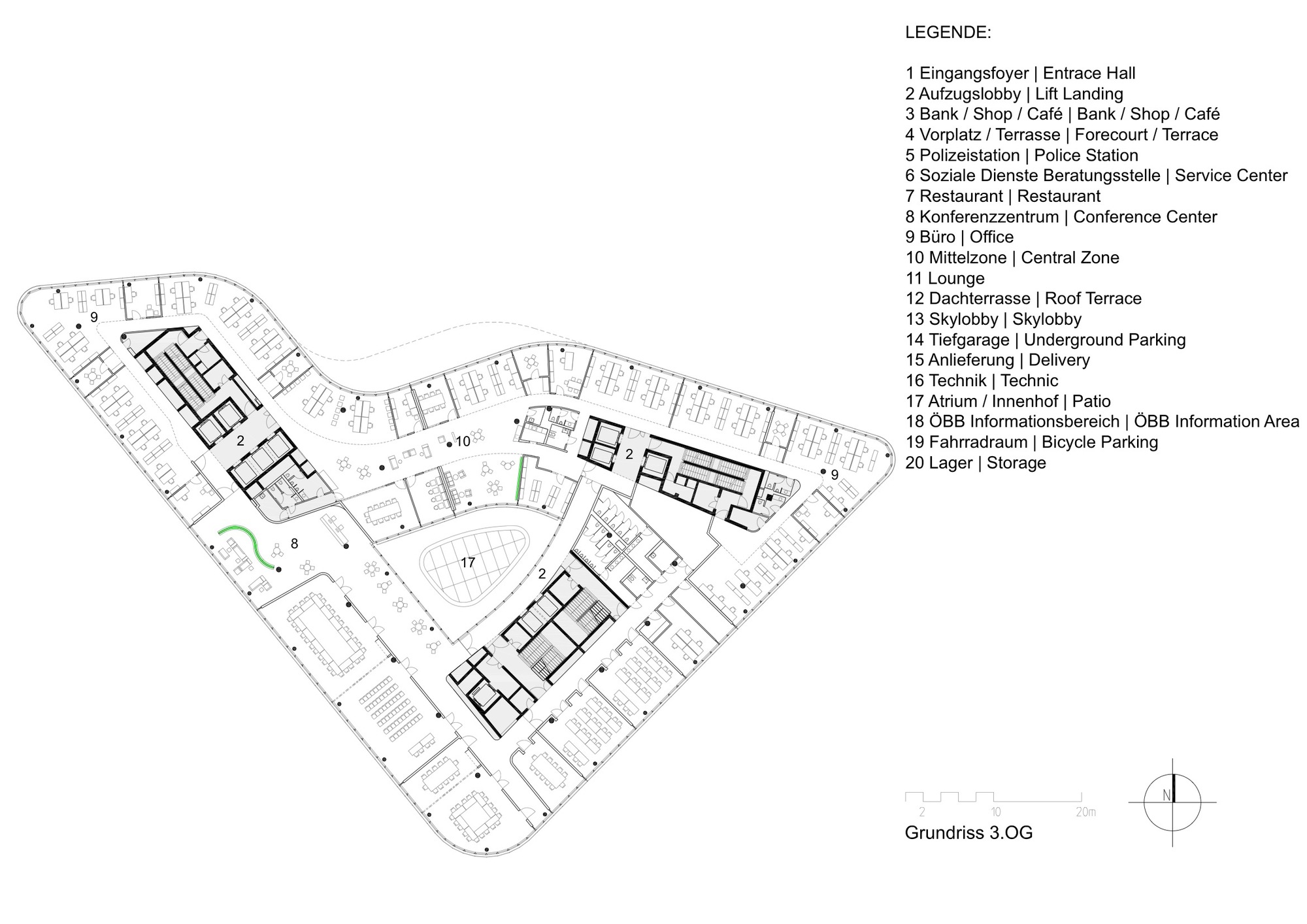 维也纳ÖBB 总部，现代高效绿色办公建筑-56