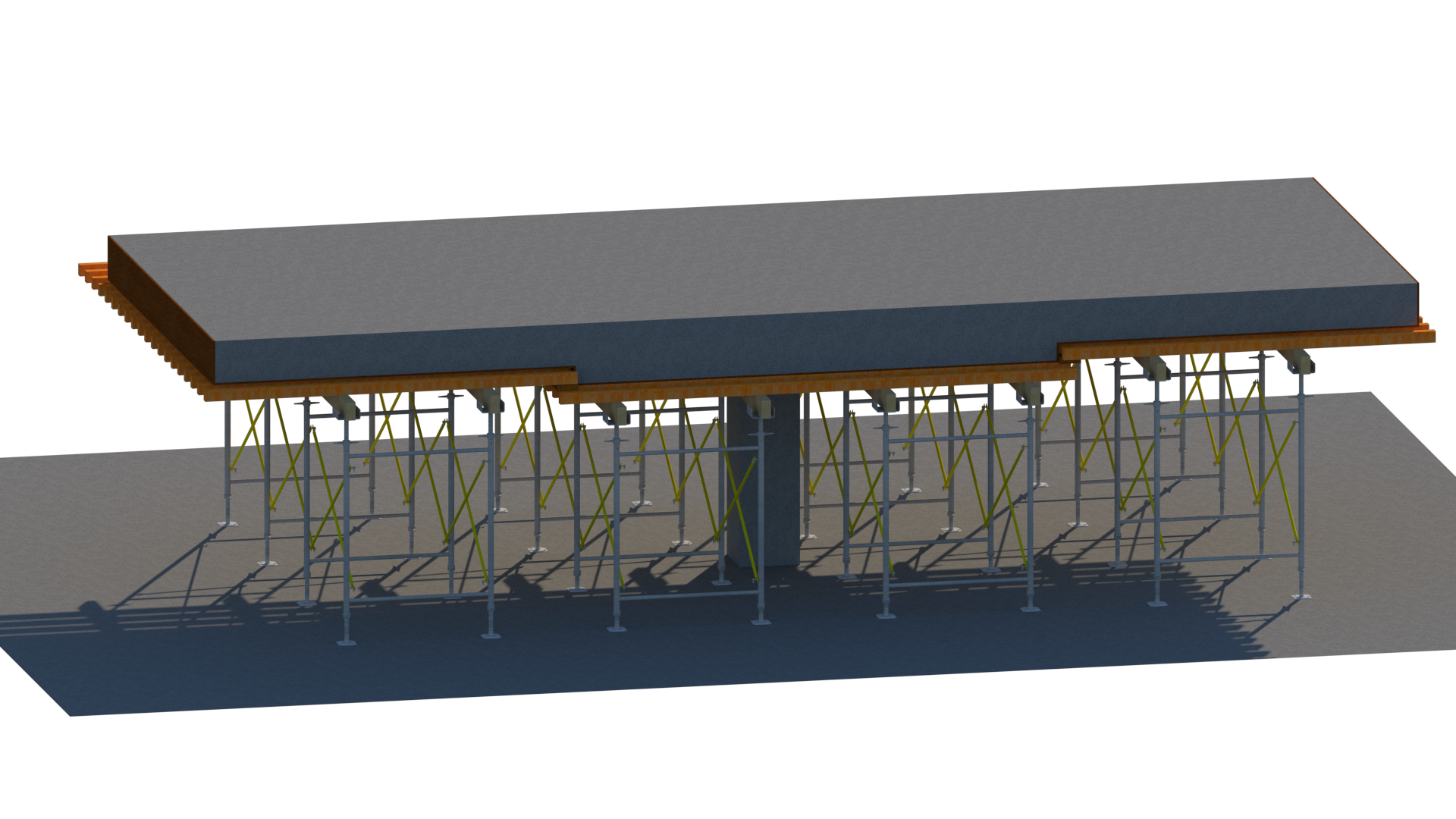 Falsework Acrow V-shore Frame and LVL Main & secondary-12