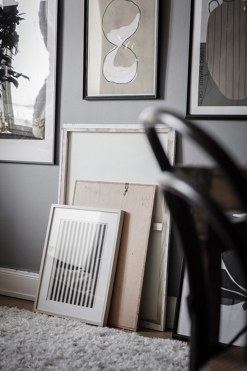 哥德堡 51 平米时尚公寓 | 灰墙砖厨、复古走廊，小空间大创意-10