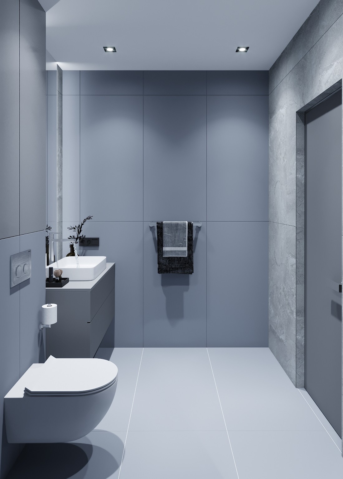 93㎡灰色系空间设计 演绎现代人的精致生活-13