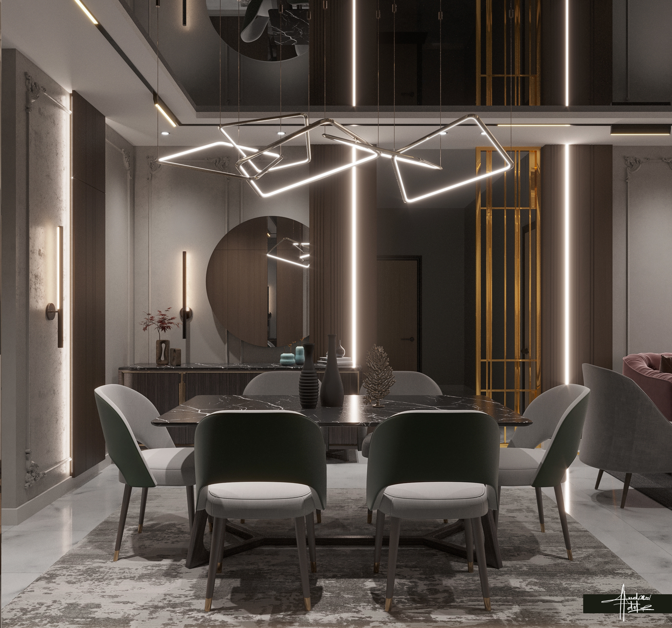 住宅接待室内装饰丨埃及-18