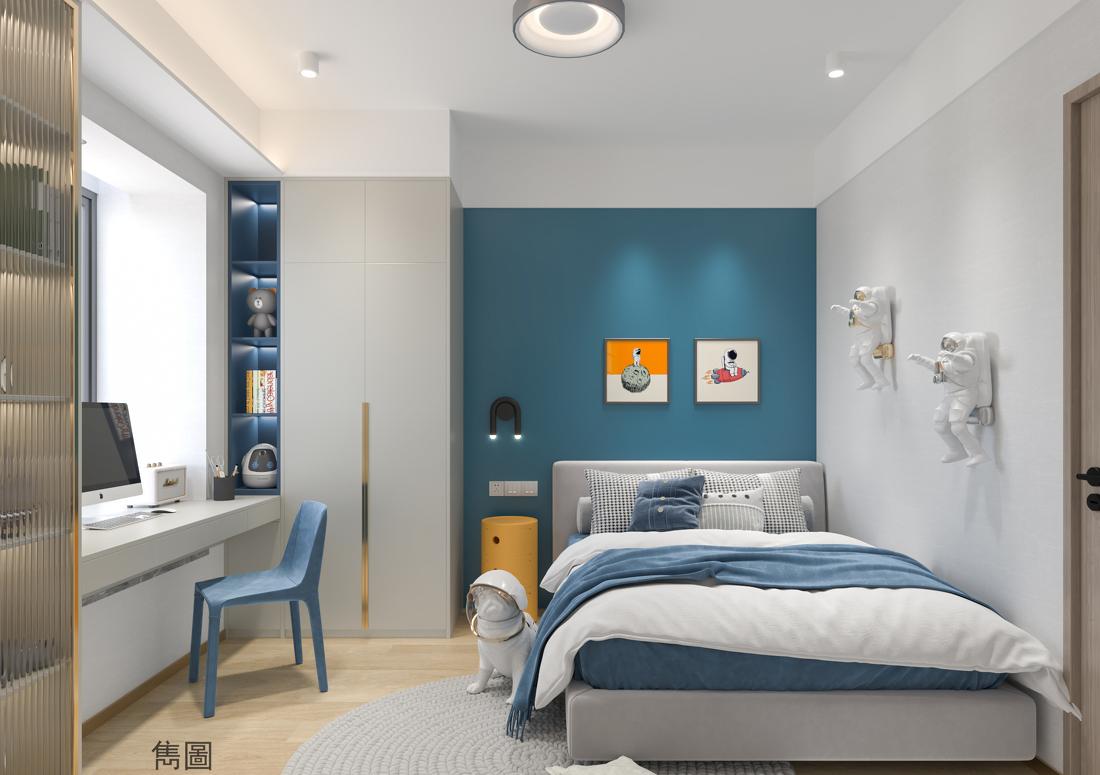 现代轻奢风打造阳光快乐儿童宅-33