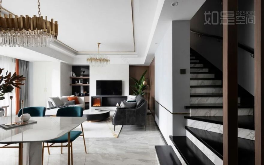 现代轻奢幸福家 | 大气时尚的跃层设计-39