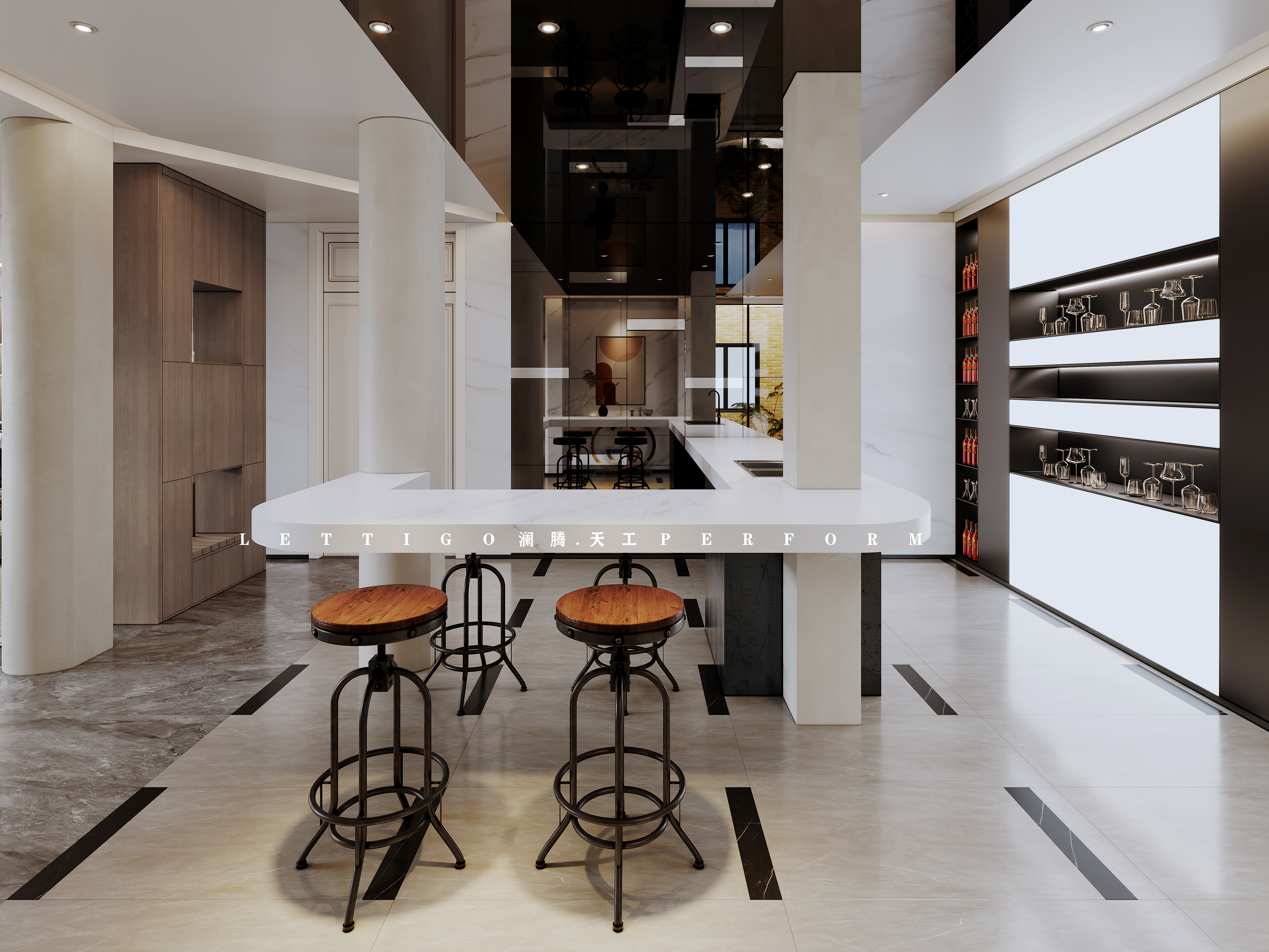 现代别墅|大宅设计|别墅设计|公共空间-13