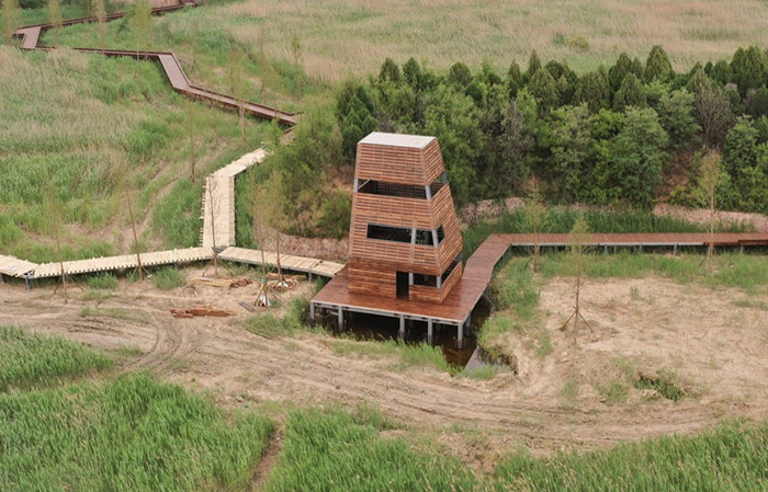 芦苇廊,观鸟屋等·邢襄生态园景观建筑系列丨中国河北丨北林风景建筑研究中心 段威工作室,上海领沃园林设计事务所 李工作室-4