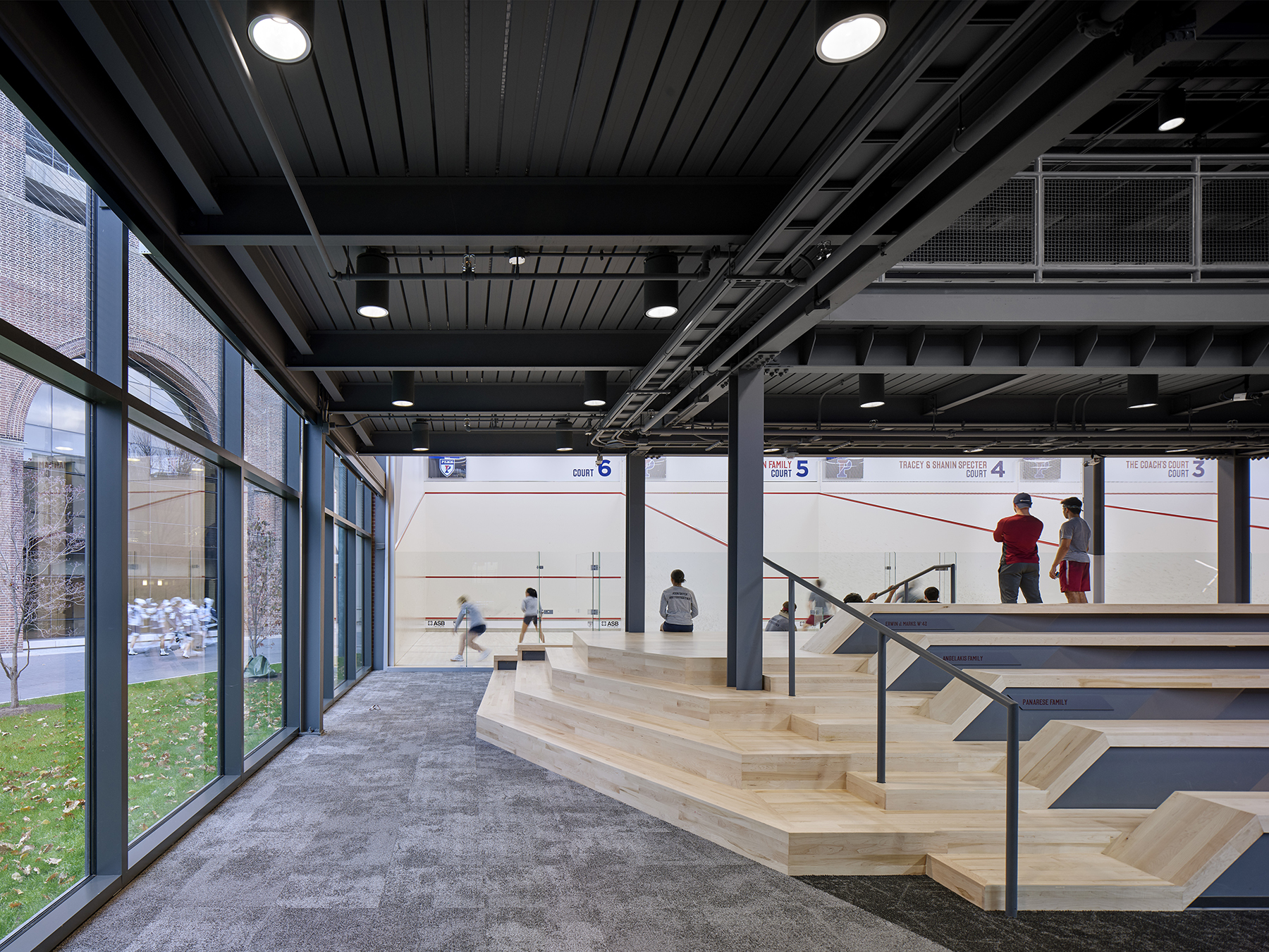 宾夕法尼亚大学新建筑 | Penn Squash Center 的现代化改造-12