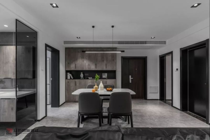 现代黑白灰格调的格林花园 120㎡设计-20