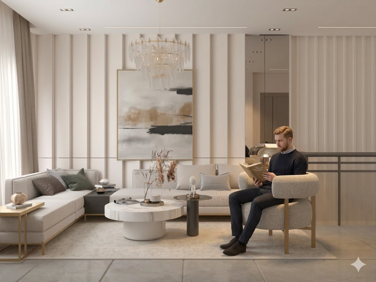 简约现代接待区丨Egypt丨Nada Mohamed-14