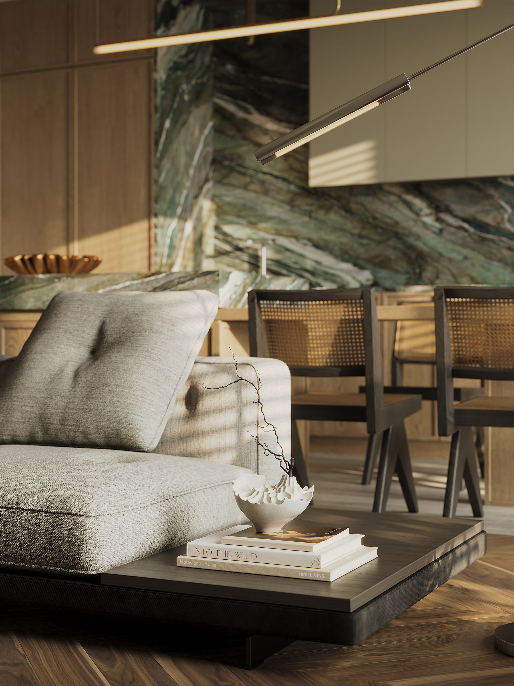 Living room and kitchen / Aura Interiors-8
