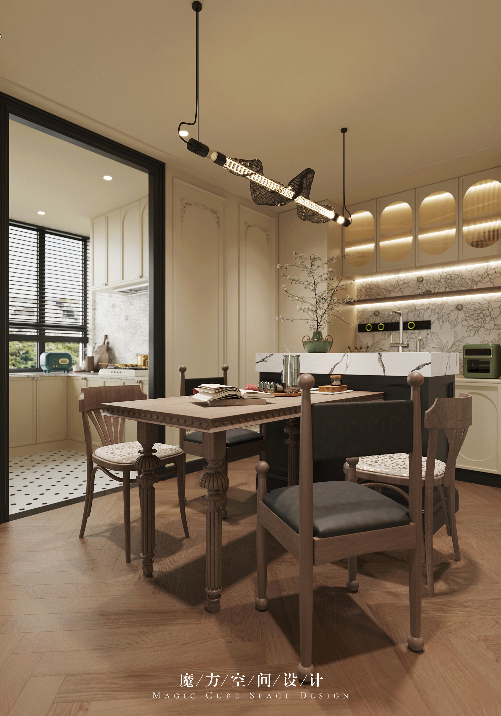 义乌•法式复古别墅设计丨中国丨魔方空间设计-20