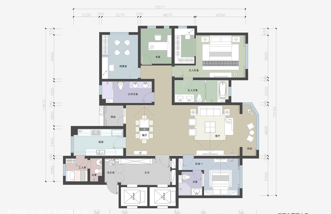 
现代古典美学之新中式住宅设计1 -1