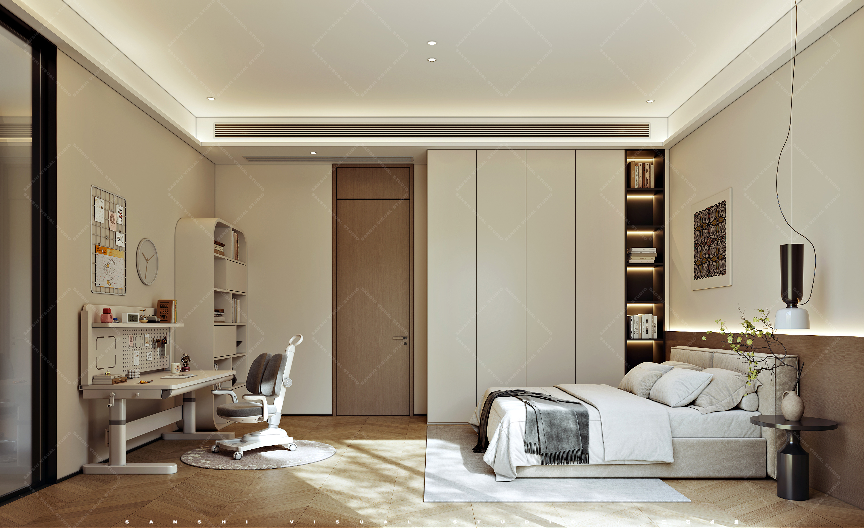 现代别墅效果图-19