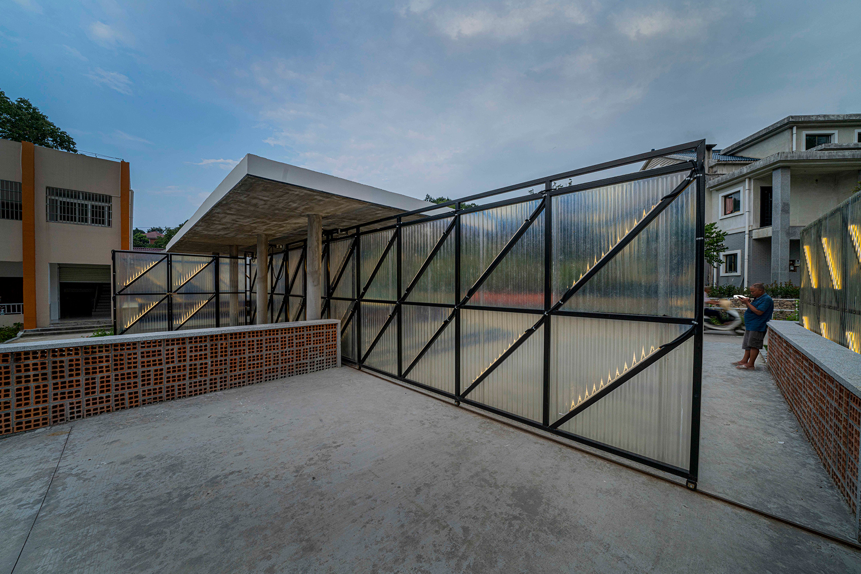 合肥霍山牛角冲乡村研学中心大门丨中国合肥丨傅英斌工作室-9