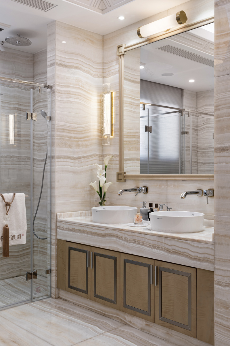 嘉兴桐乡濮园杏林苑S265户型合院样板房软装工程-37