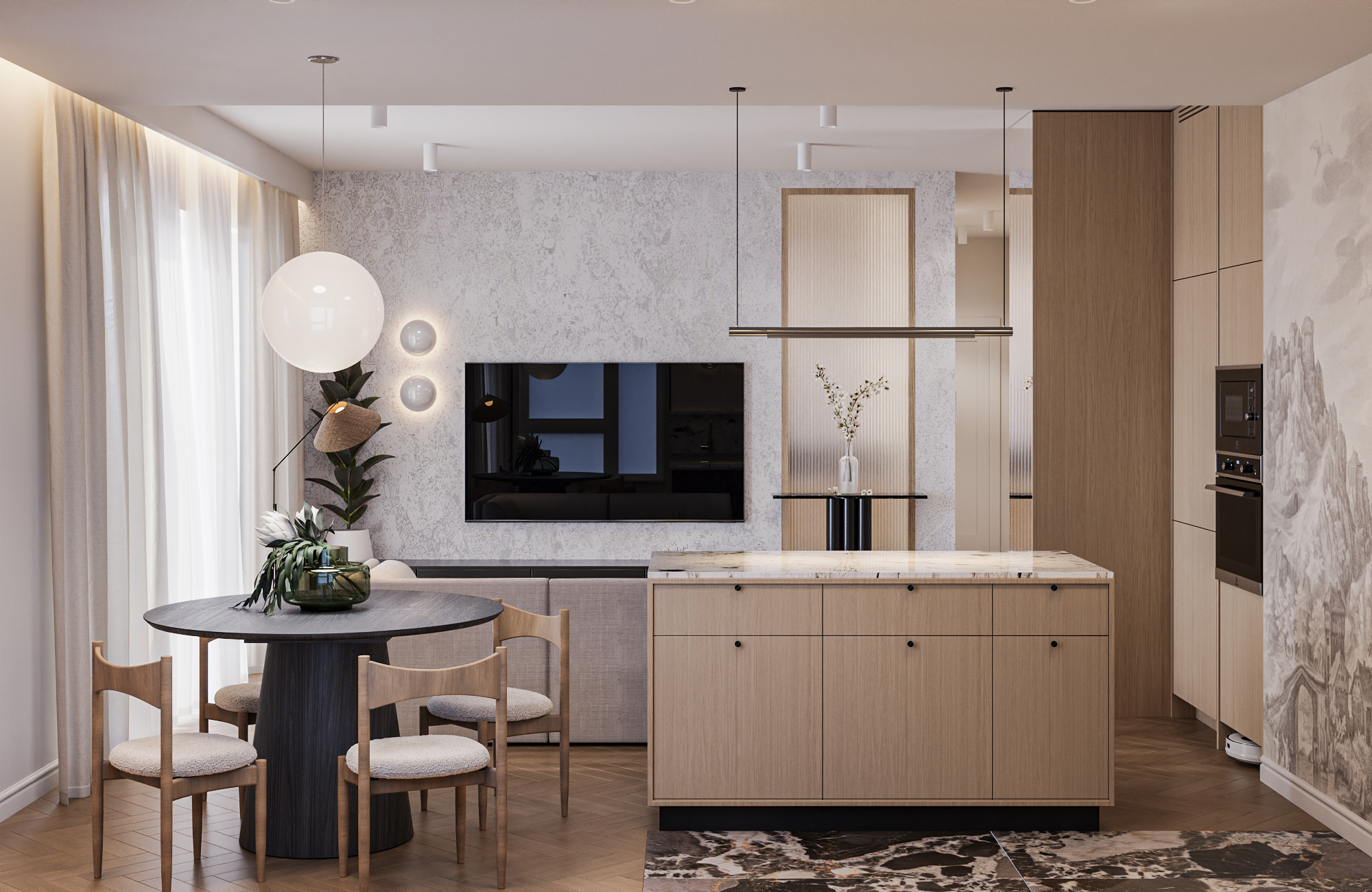 3D Visualization - Korso - 93 m2-8