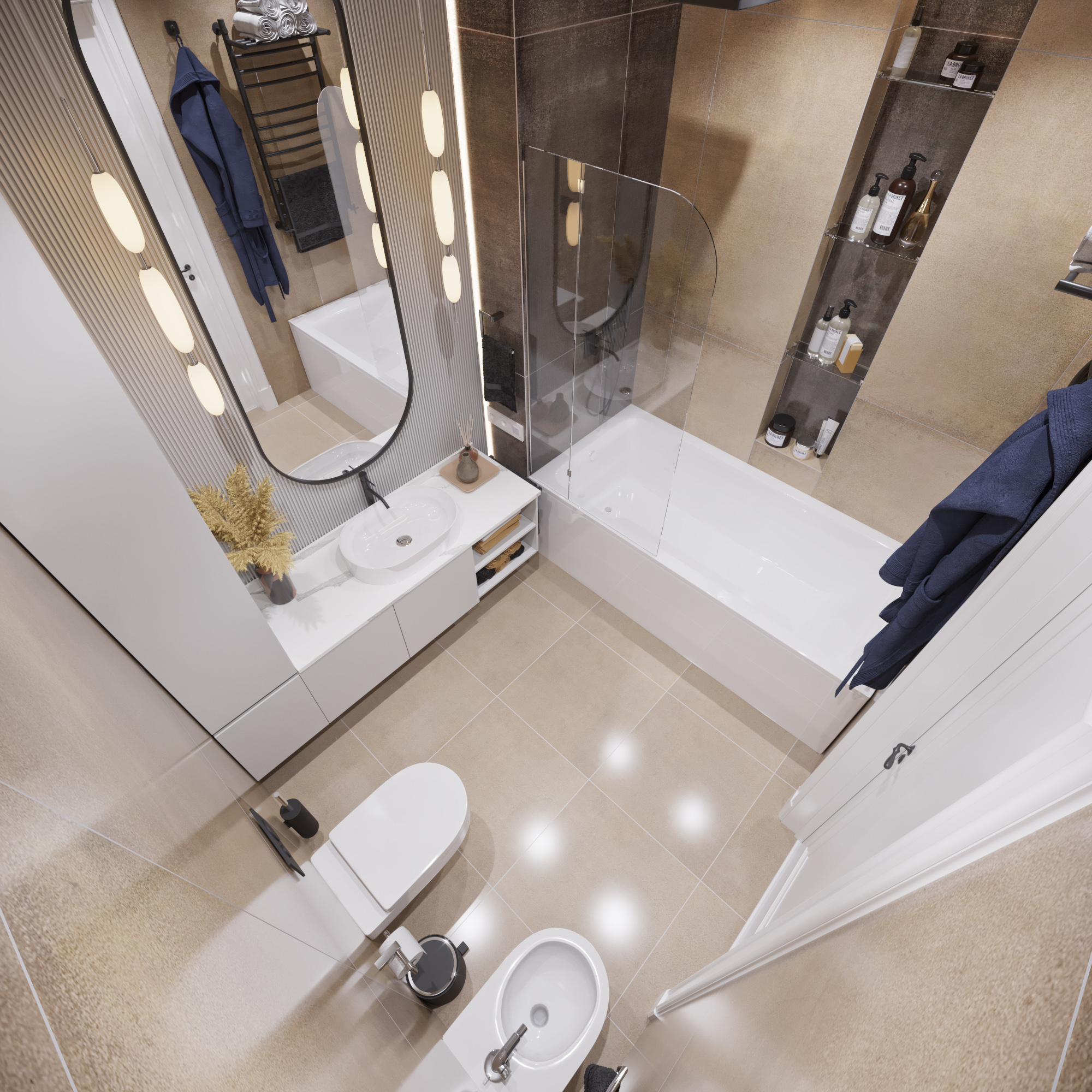 Design of an apartment 240m2 Greenwich.Tashkent.-36