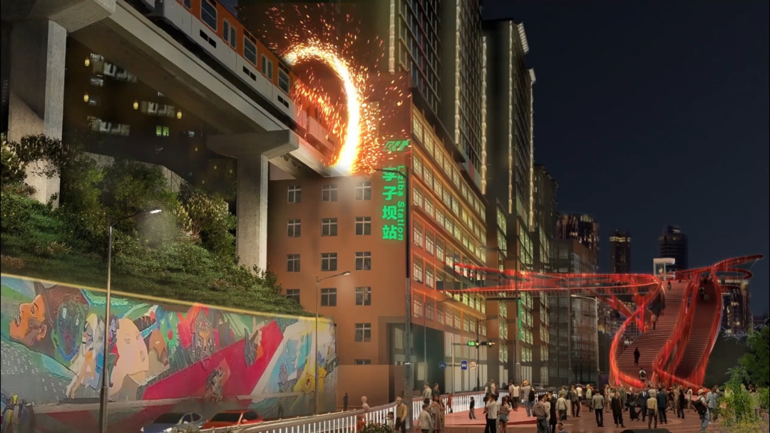 川美大四学弟毕设拿下学院奖+全国高校数字艺术设计大赛一等奖！“交通心理学+交互影像艺术+AR拓展”实现虚实穿行视界的城市更新设计-23