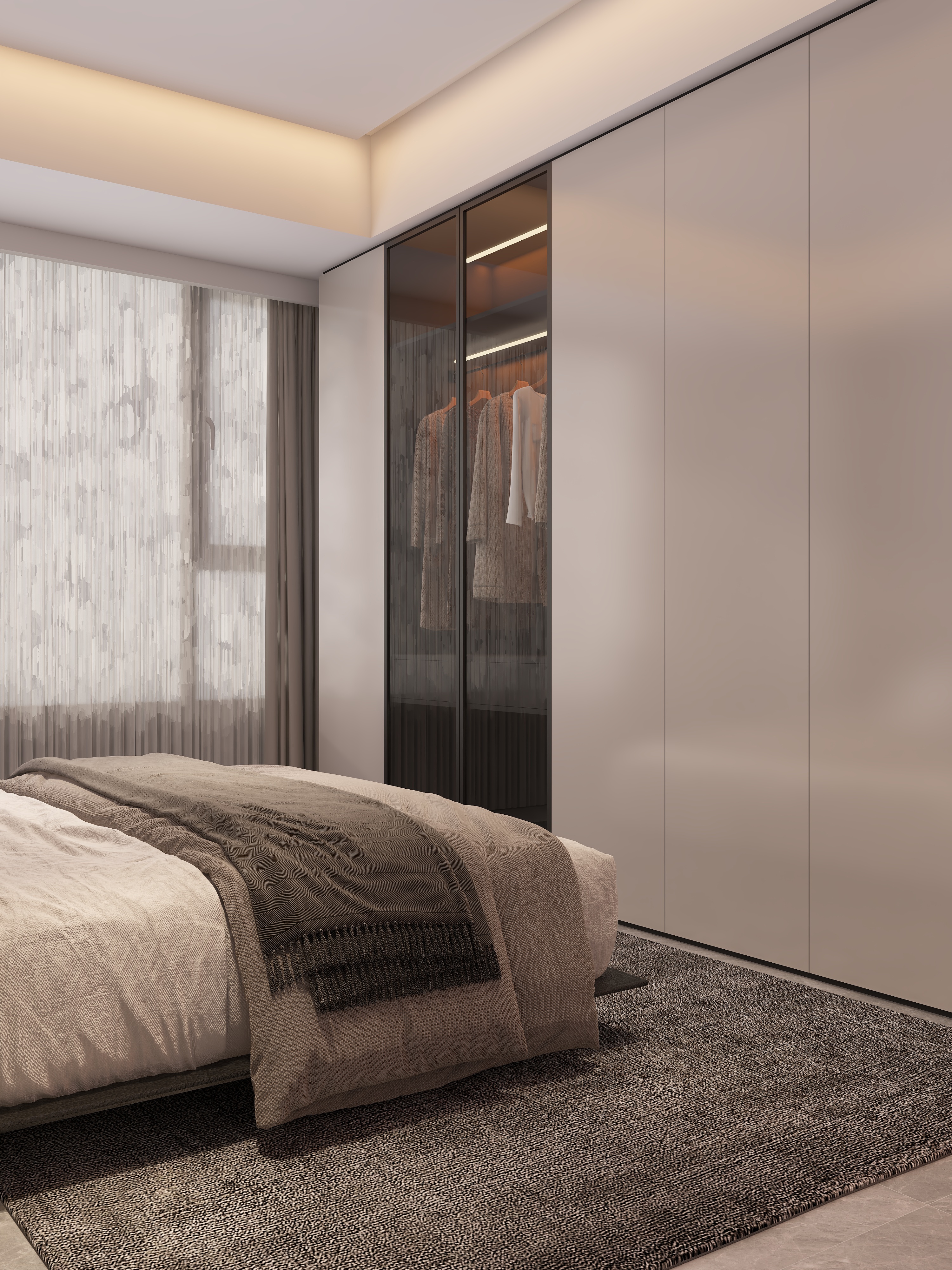 120㎡核心商圈平层清水房改造-11