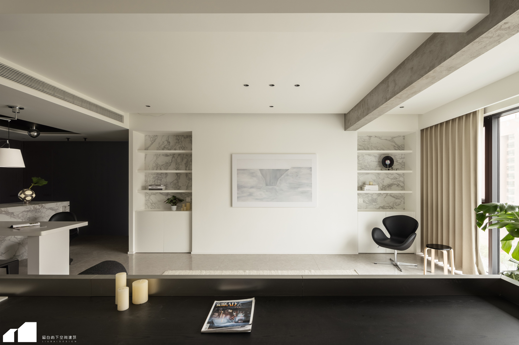 留白·私宅 ｜浔岚｜黑白灰的纯粹之美丨中国芜湖丨留白屿下空间建筑-18