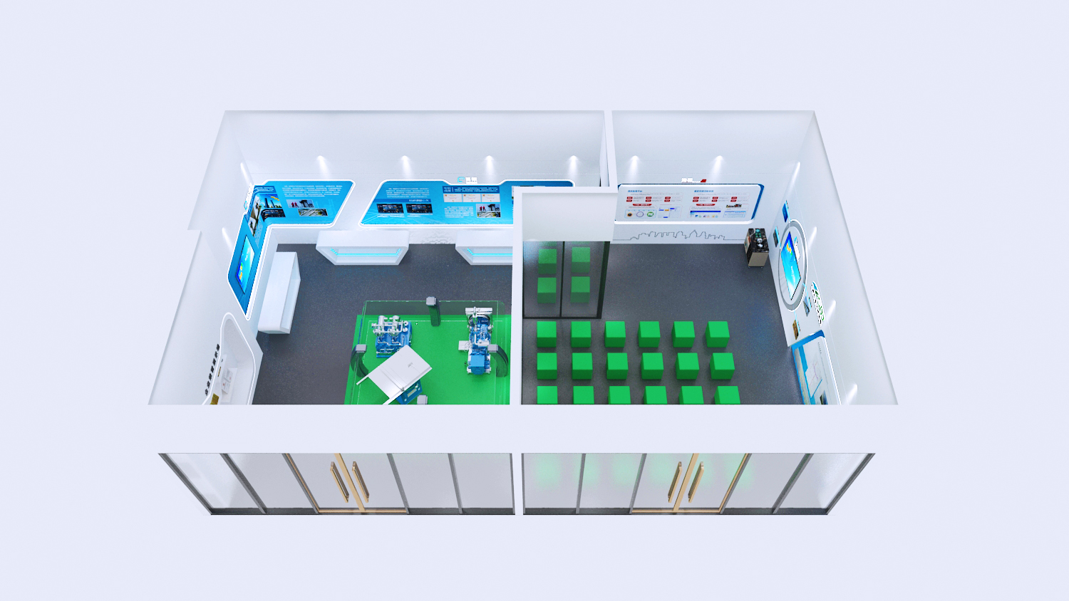 机务段设备科技展厅设计3D效果图-0