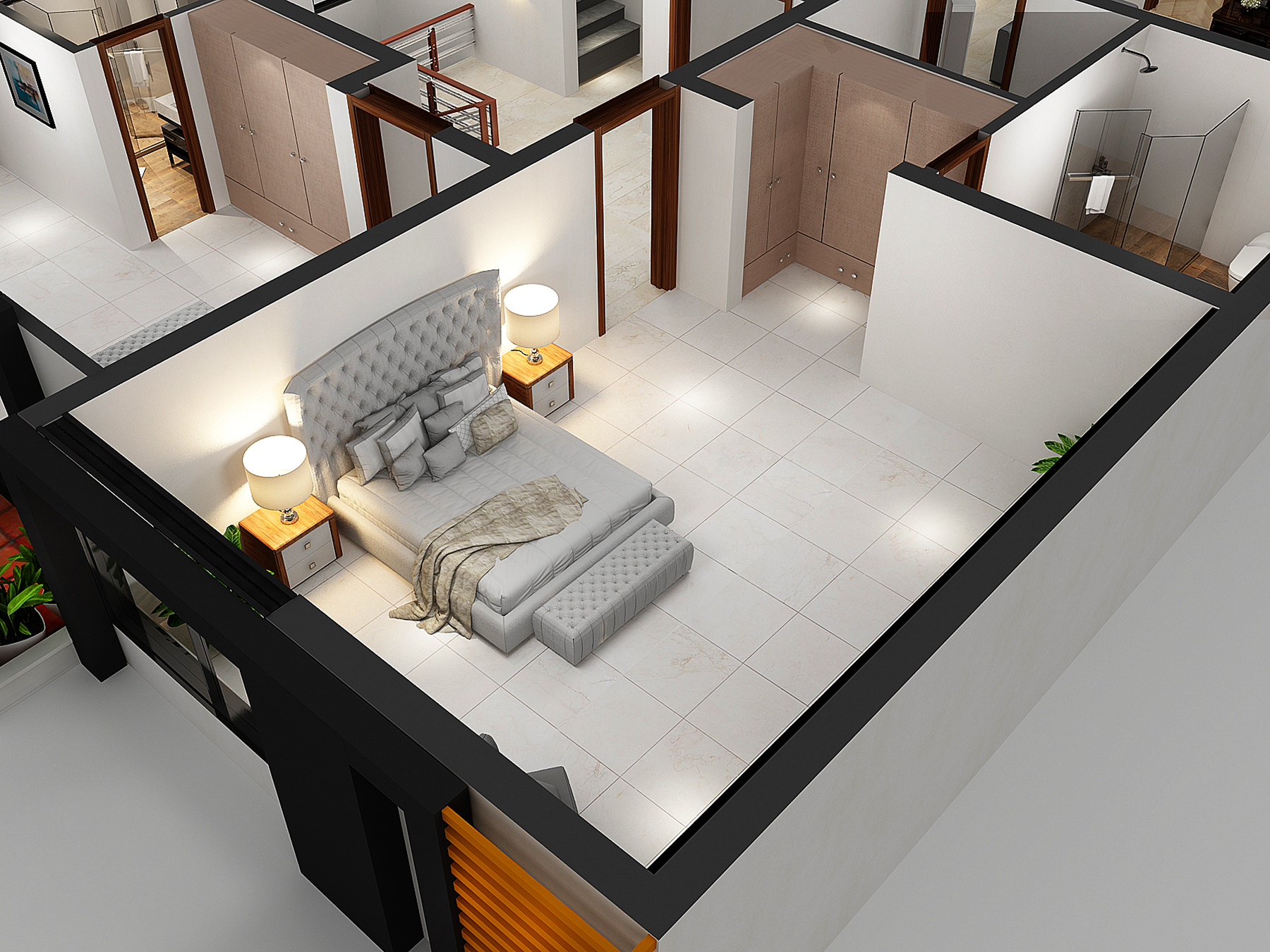 3d Model of House 45x90-8